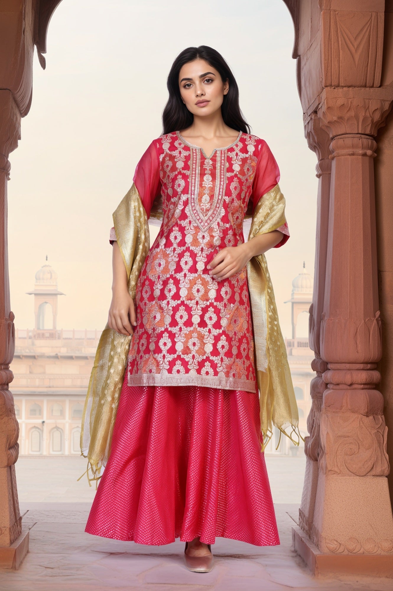 Aurelia Ladies Western Kurti 3Pcs Set As16254 706040