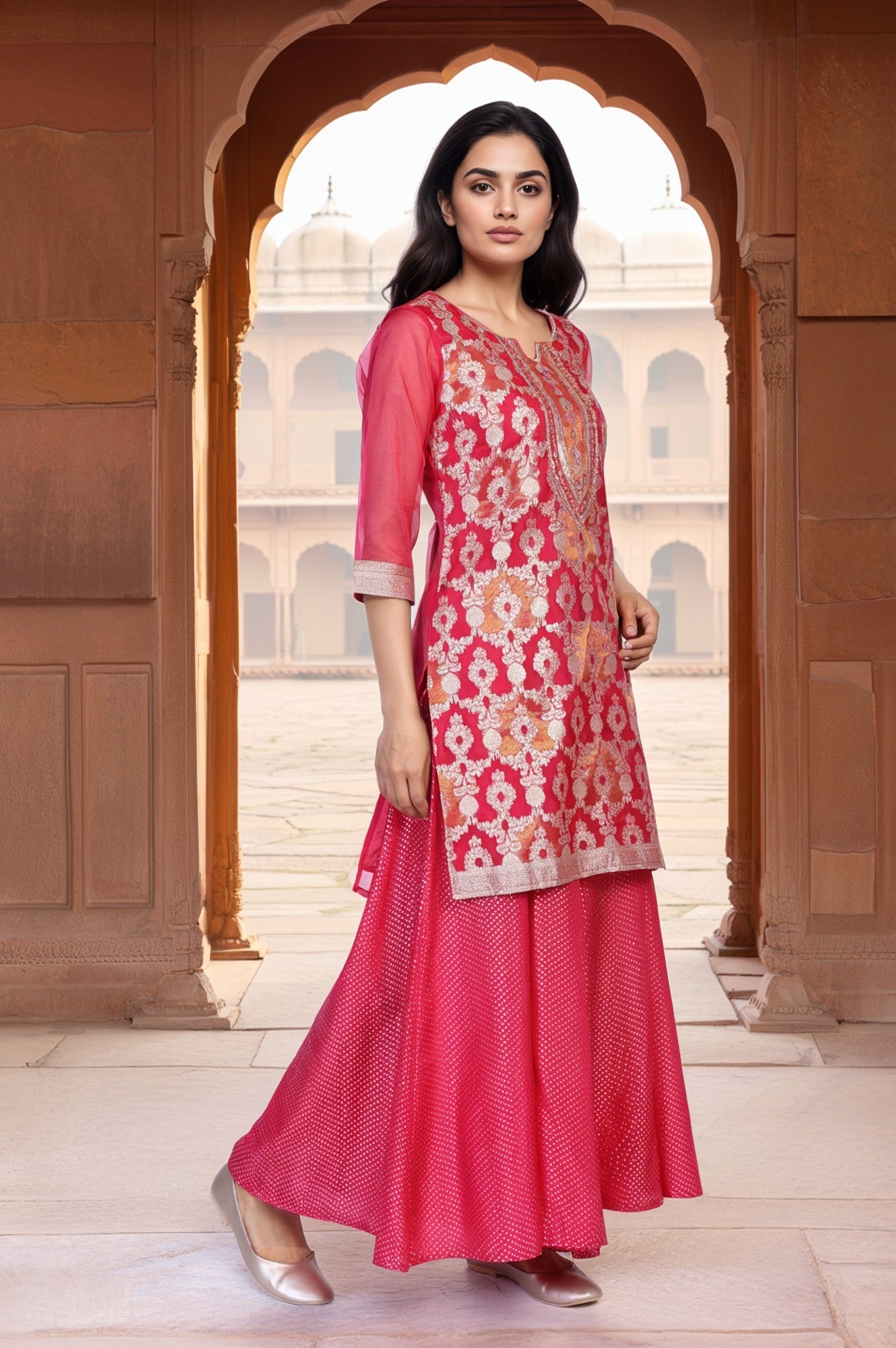 Aurelia Ladies Western Kurti 3Pcs Set As16254 706040