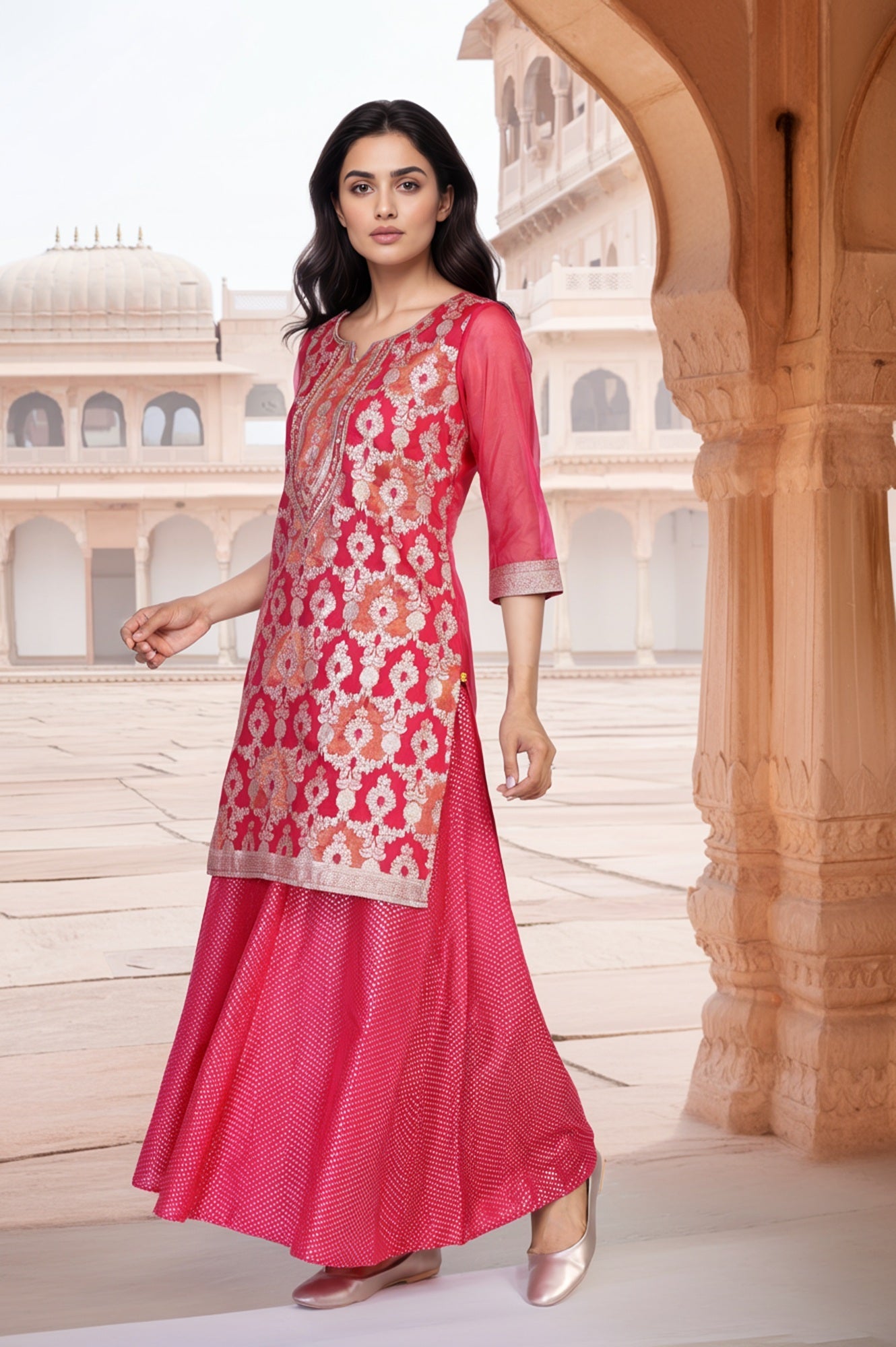 Aurelia Ladies Western Kurti 3Pcs Set As16254 706040