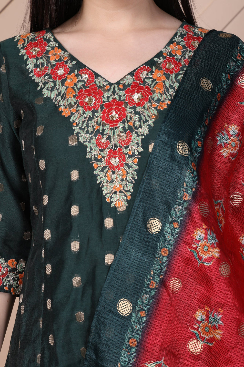 Aurelia ladies Western Kurti 3-piece set featuring stylish kurtis with intricate designs and comfortable fabric, displayed on a hanger.