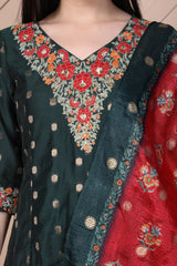 Aurelia ladies Western Kurti 3-piece set featuring stylish kurtis with intricate designs and comfortable fabric, displayed on a hanger.