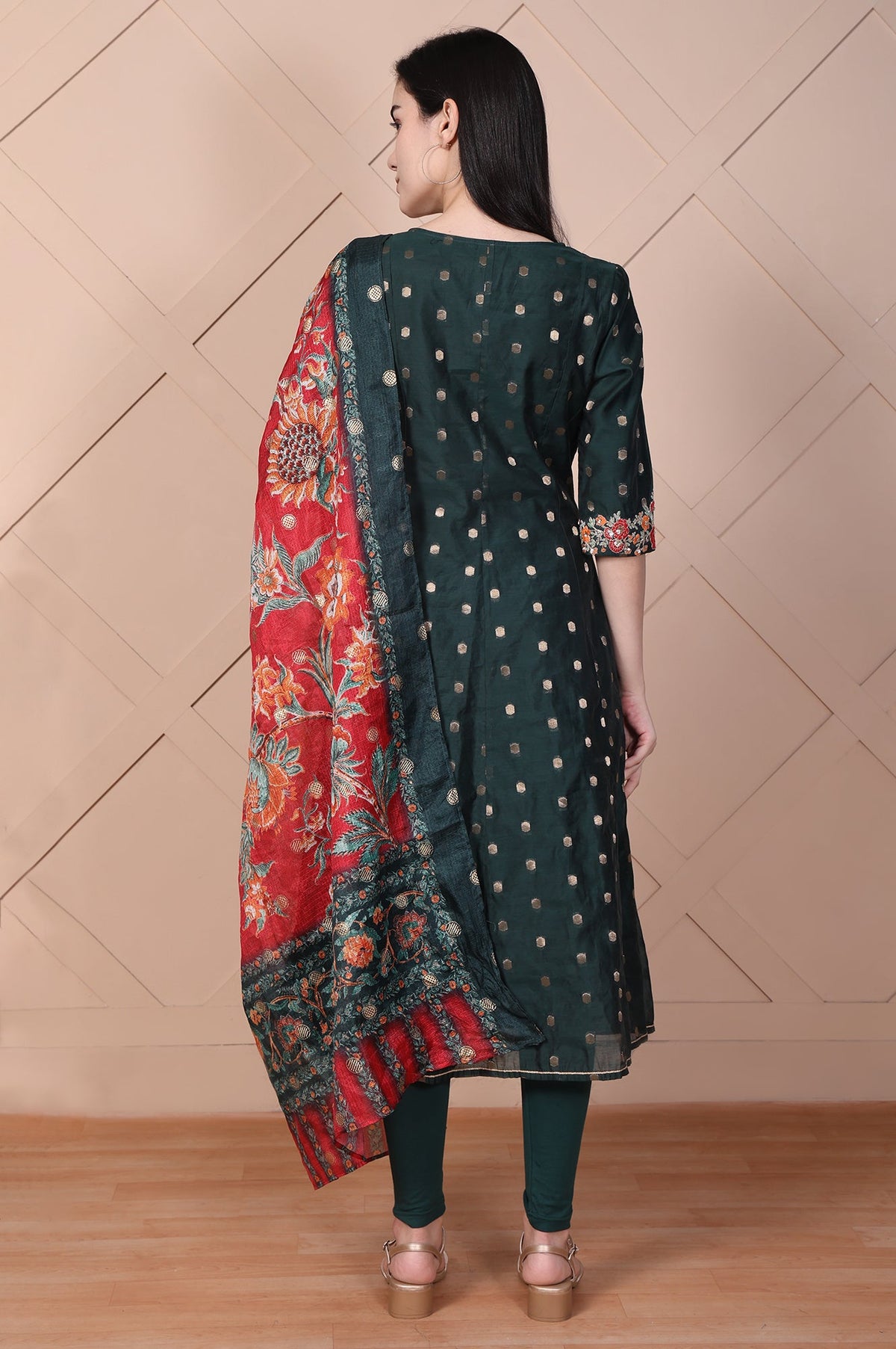Aurelia ladies Western Kurti 3-piece set with colorful tops and matching bottoms, casual Indian-style women's outfit.