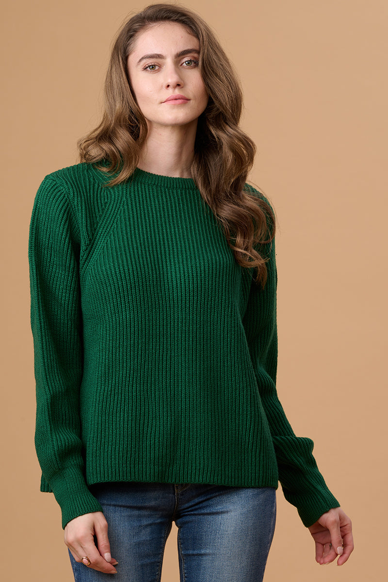 Bottle Green Regular Fit Sweater For Gipsy Women Â Stylish & Cozy Winter Collection