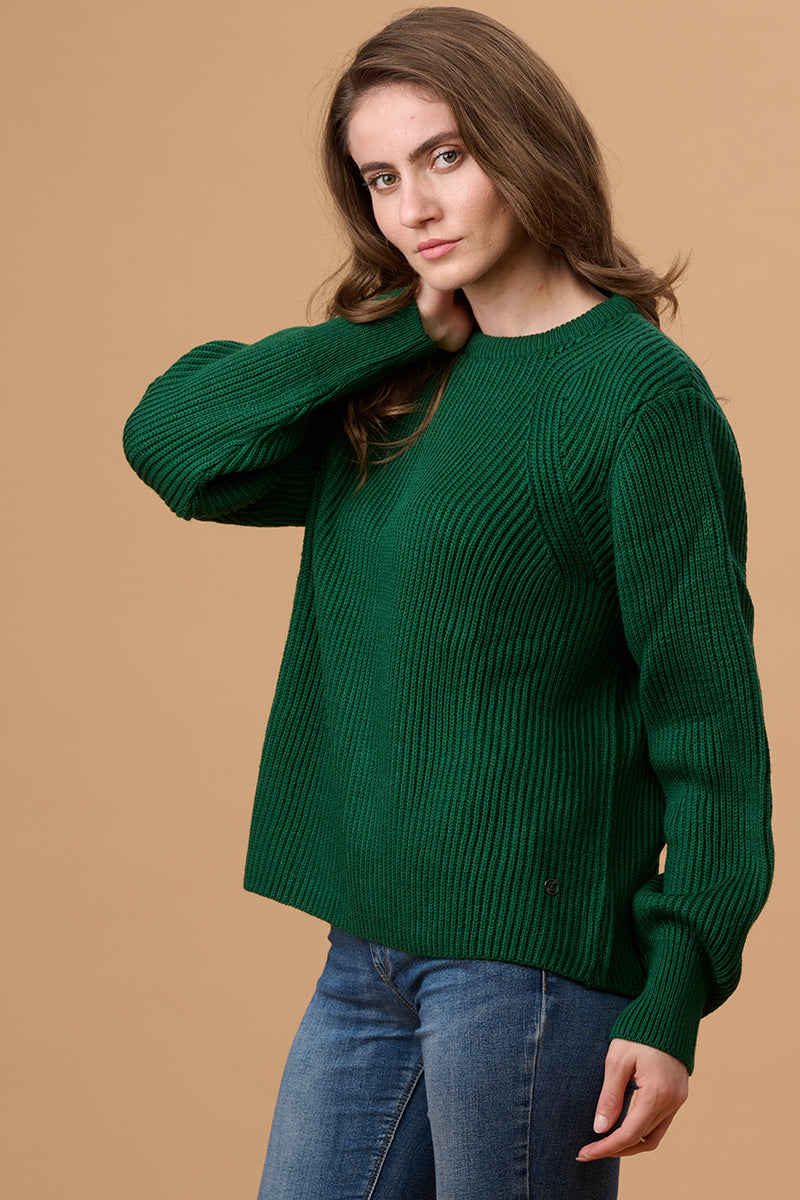 Bottle Green Regular Fit Sweater For Gipsy Women Â Stylish & Cozy Winter Collection