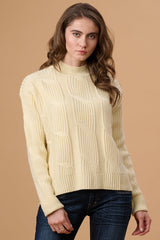Off White Regular Fit Sweater For Gipsy Women Â Stylish & Cozy Winter Collection