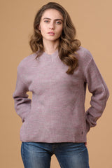 Melange Lilac Regular Fit Sweater For Gipsy Women Â Stylish & Cozy Winter Collection