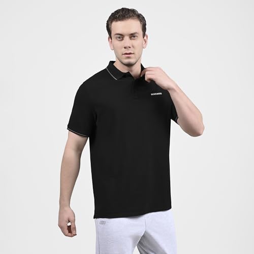 Skechers Mens T-Shirt H/S Tp0023Id Black/Charcoal/Blue