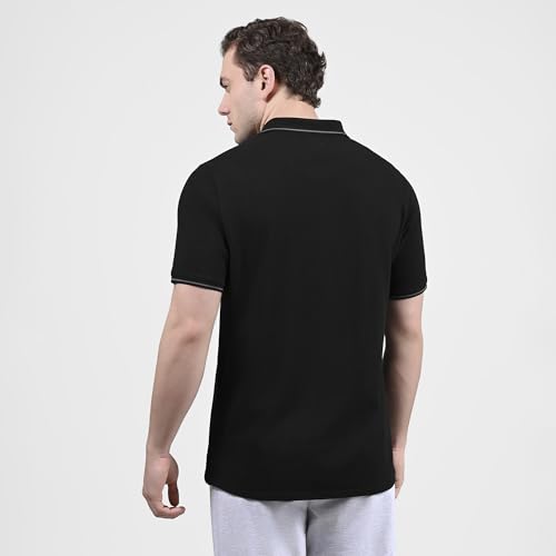 Skechers Mens T-Shirt H/S Tp0023Id Black/Charcoal/Blue