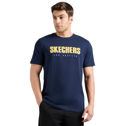 Skechers Mens T-Shirt H/S Ts0179Id Nvy