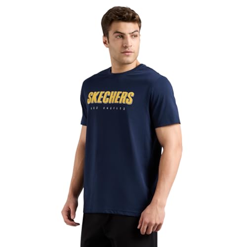Skechers Mens T-Shirt H/S Ts0179Id Nvy