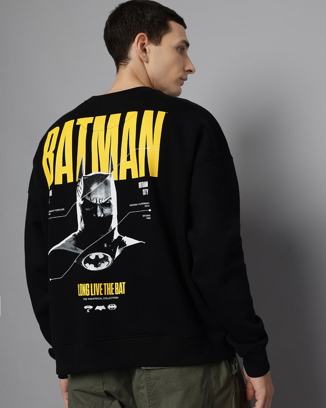 Batman Long Live The Bat 85Th Anniversary Edition Oversized Sweatshirt