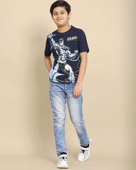 BIO WORLD BOYS T-SHIRT H/S BTMKBTSRT002630 SKY CAPTAIN NAVY
