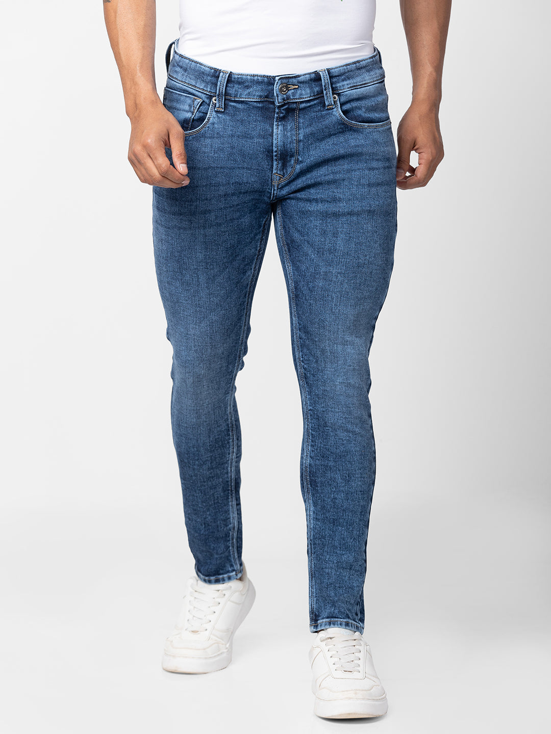 Spykar Mens Jeans Mdkn1Bc018 Mid Blue