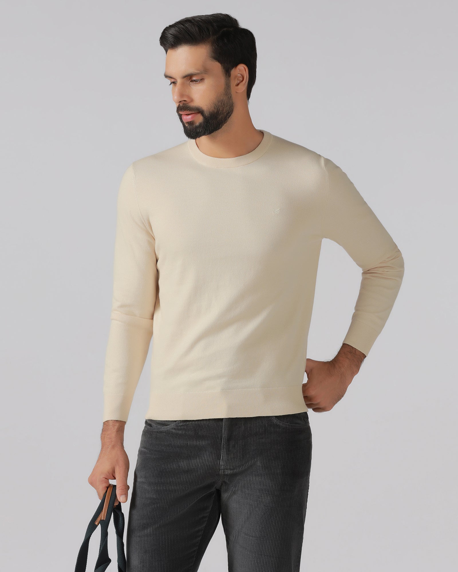Blackberry Mens Pullover En-Ss-Mario Beige - Goyalsons ShopMax