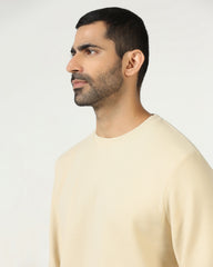Blackberry Mens Sweat Shirt F/S Ee-Ss-Pan Beige