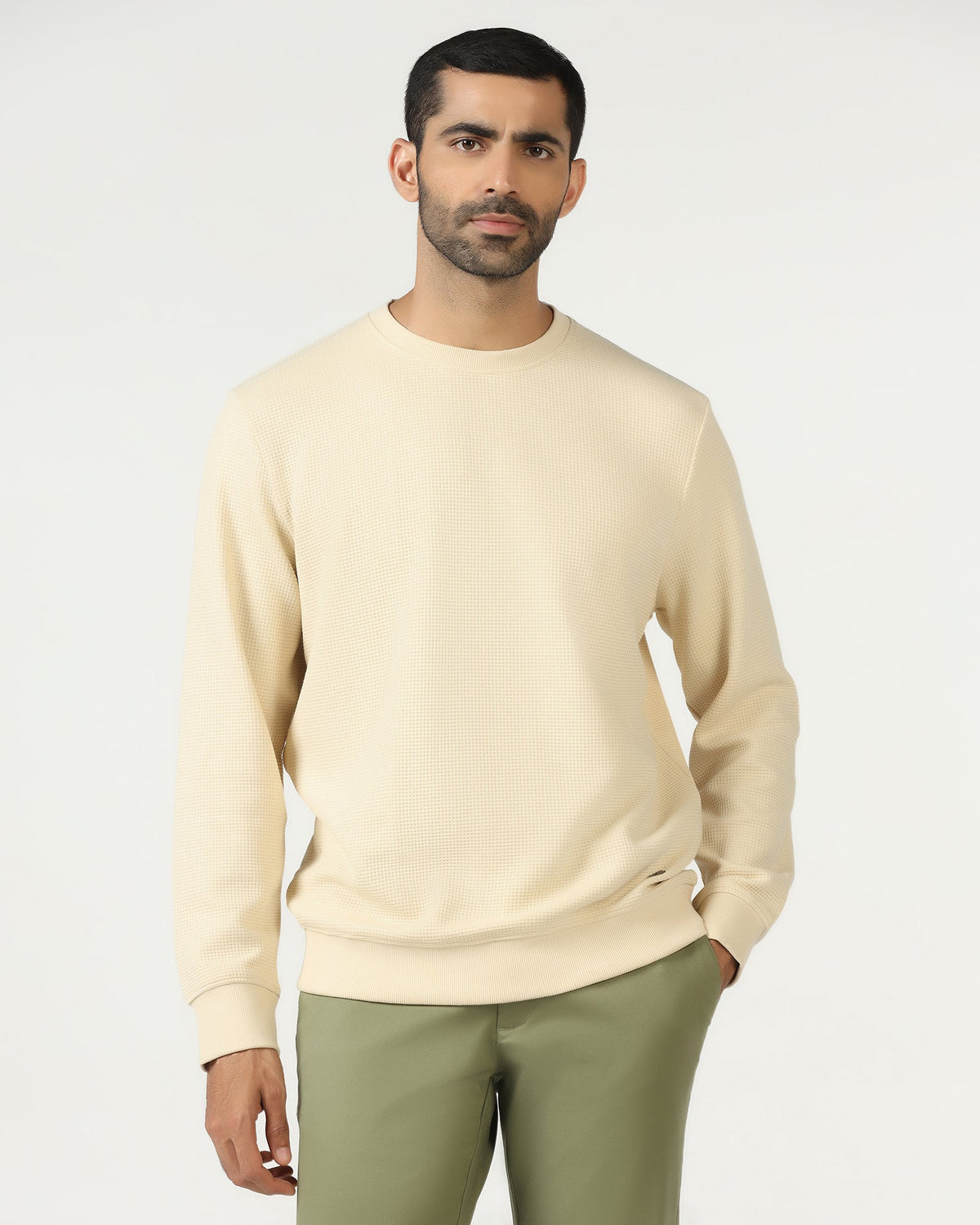 Blackberry Mens Sweat Shirt F/S Ee-Ss-Pan Beige