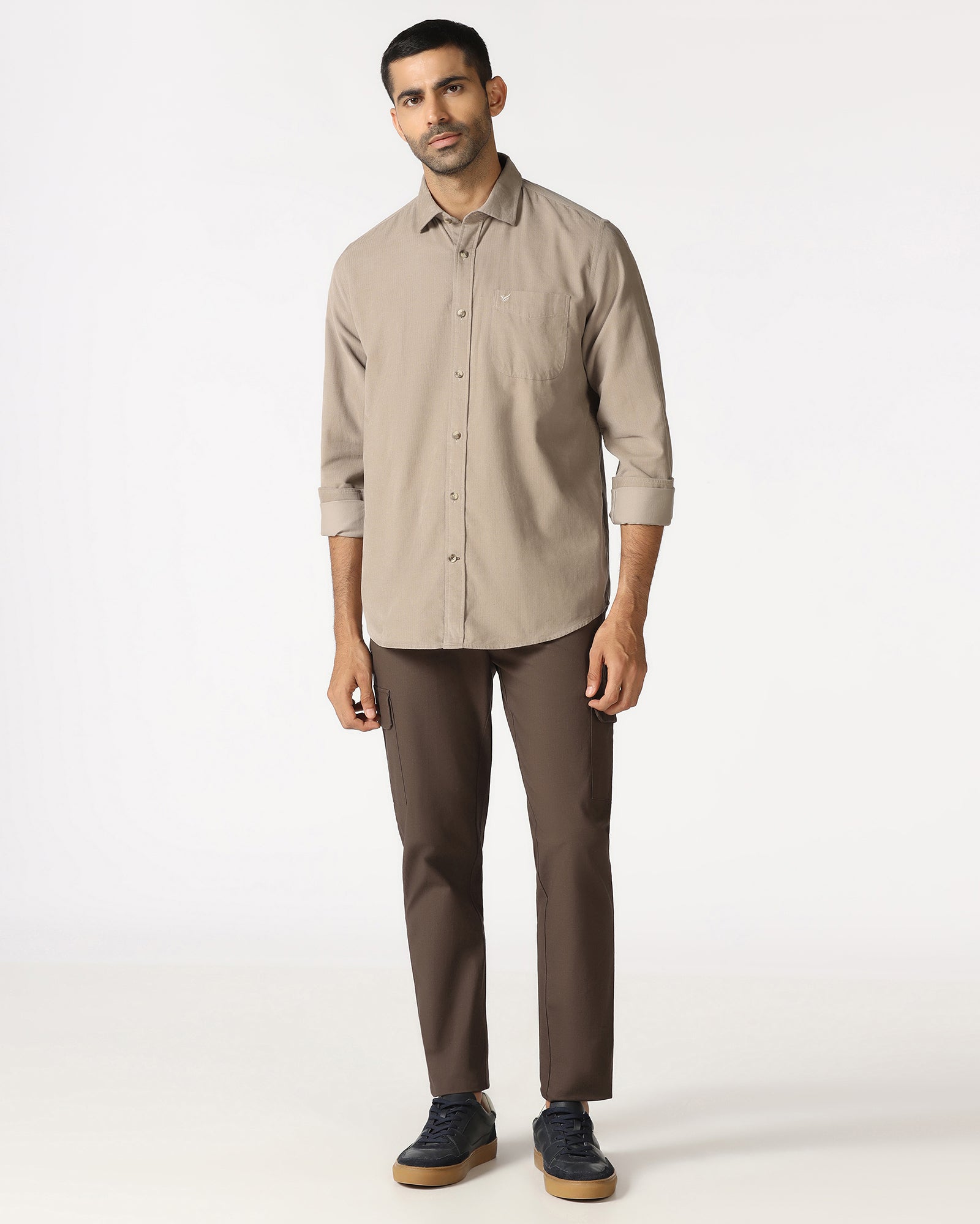 Blackberry Mens Casual Shirt F/S Es-Um-So-Tevez Beige