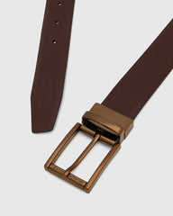 Leather Revesible Black & Brown Solid Belt - Warwick