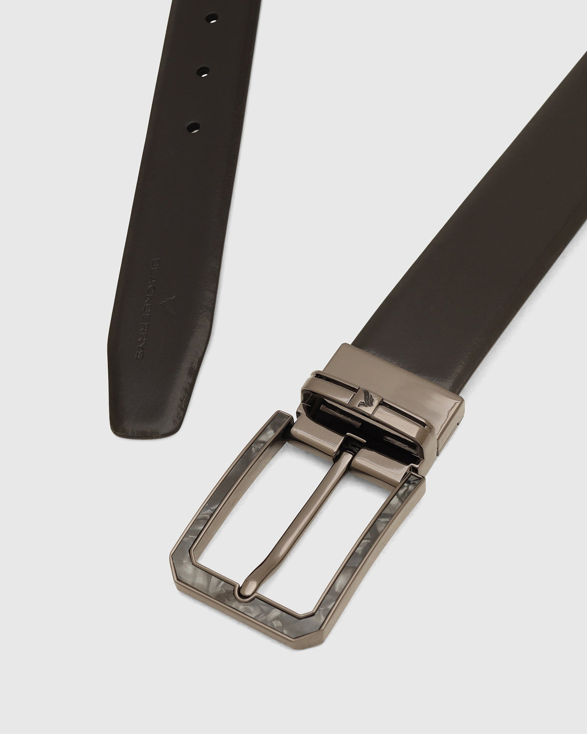 Leather Revesible Black & Burgandy Solid Belt - Washington