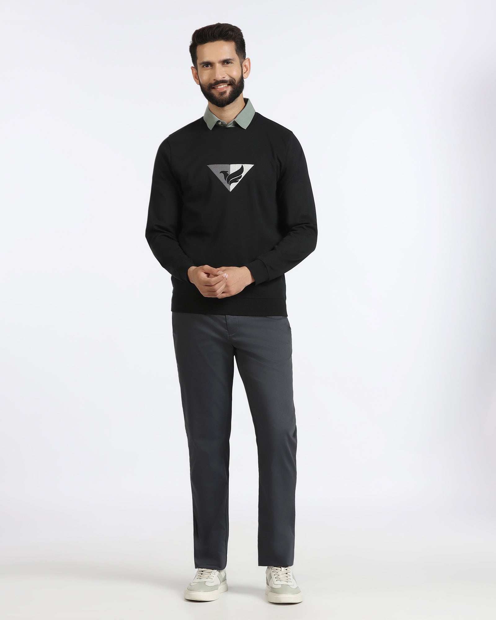 BLACKBERRY MENS SWEAT SHIRT F/S EE-SS-BLING BLACK