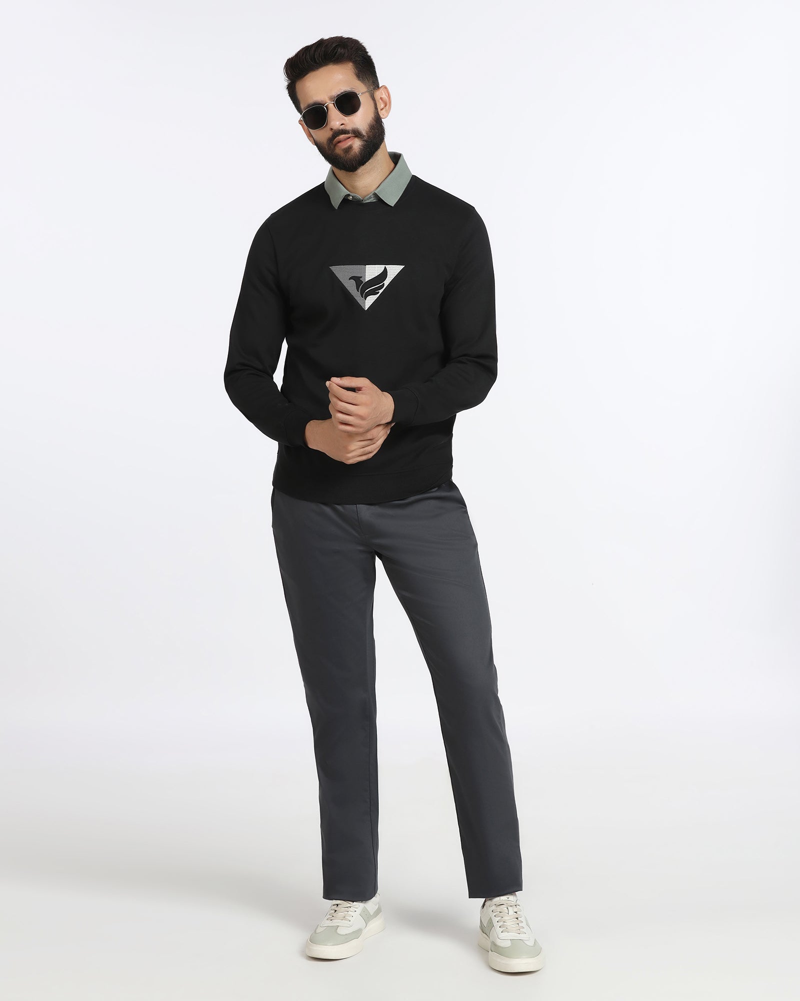 BLACKBERRY MENS SWEAT SHIRT F/S EE-SS-BLING BLACK