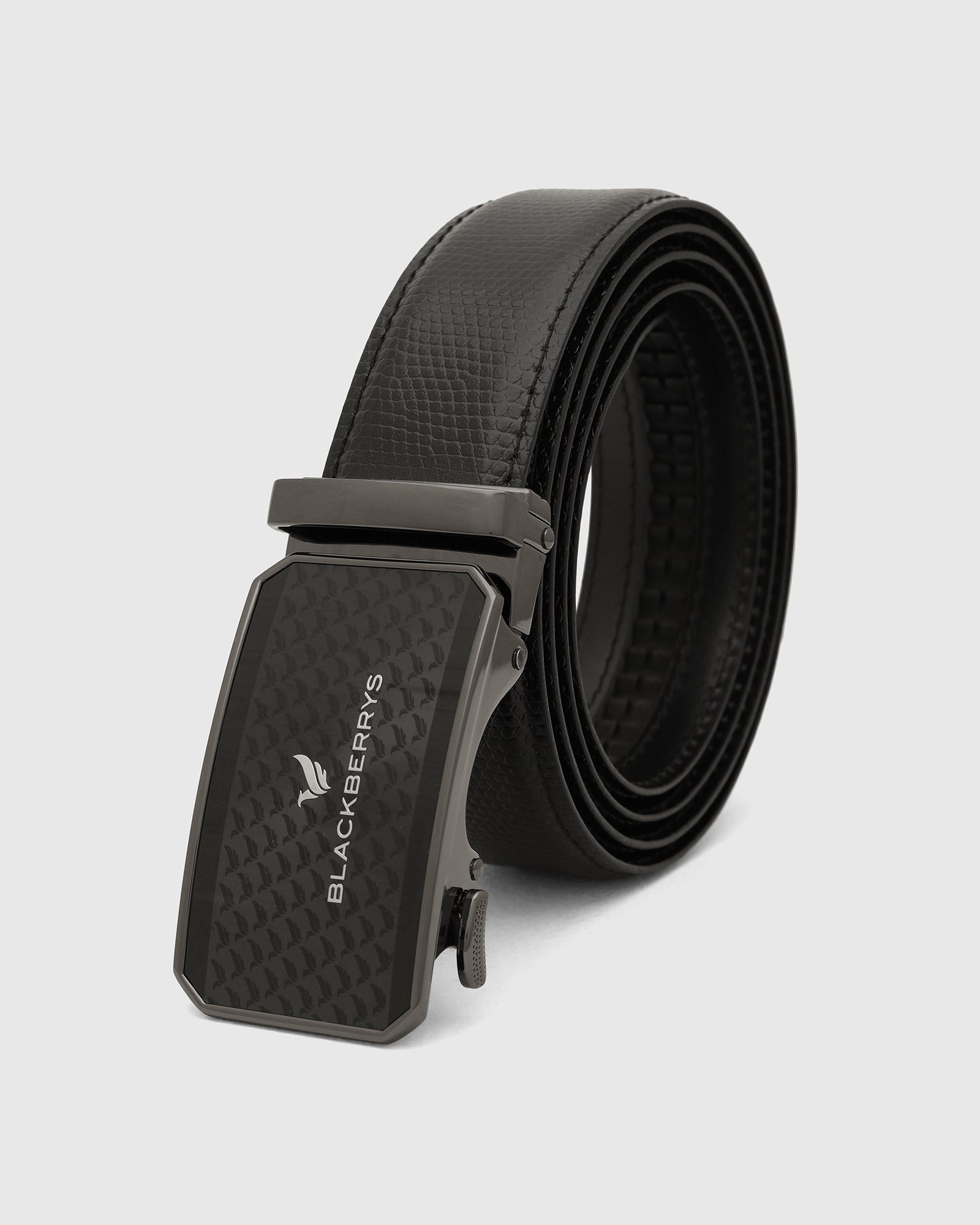 Leather Black Solid Belt - Weyn