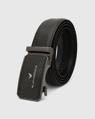 Leather Black Solid Belt - Weyn