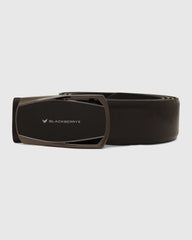 Leather Black Solid Belt - Wynne