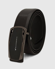 Leather Black Solid Belt - Wynne
