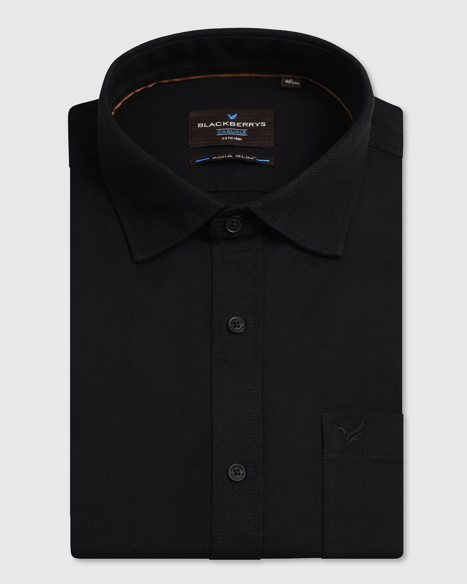 Blackberry Mens Casual Shirt Black