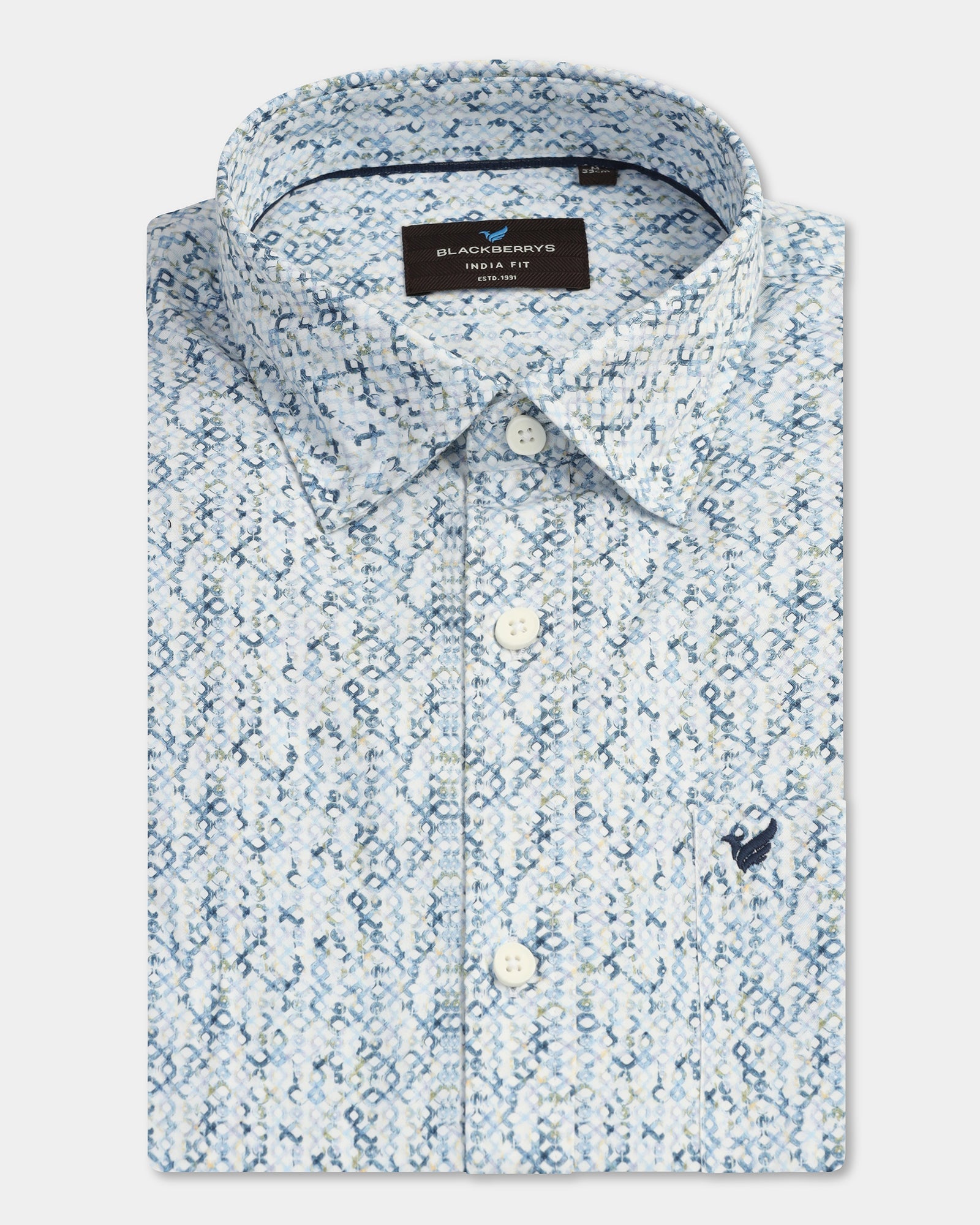 Blackberry Mens Casual Shirt F/S Es-Um-Pr-Emeric Blue