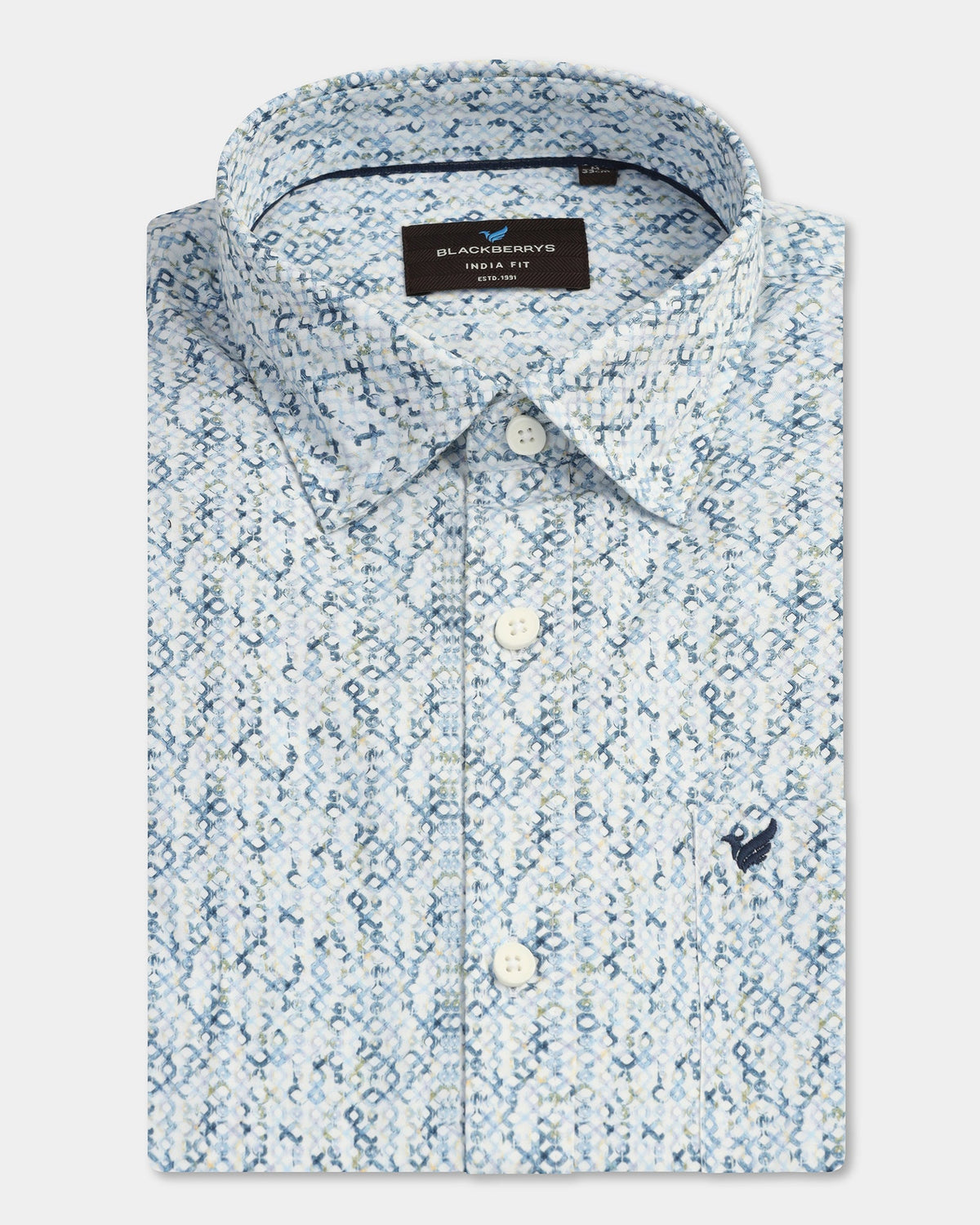 Blackberry Mens Casual Shirt F/S Es-Um-Pr-Emeric Blue