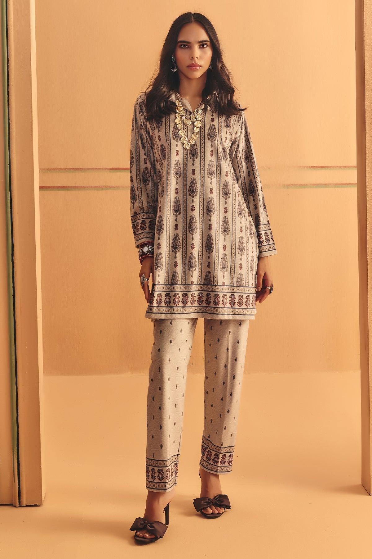Winter Fawn Printed Woven Co-Ord Set
