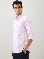 Color Plus Mens Casual Shirt F/S Cmss30661-R4-91F Medium Red