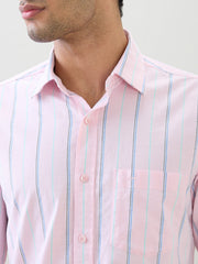 Color Plus Mens Casual Shirt F/S Cmss30661-R4-91F Medium Red