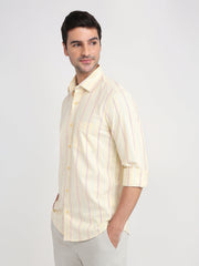 Color Plus Mens Casual Shirt F/S Cmss30661-Y4-91F Medium Yellow