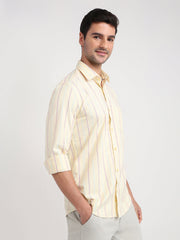 Color Plus Mens Casual Shirt F/S Cmss30661-Y4-91F Medium Yellow