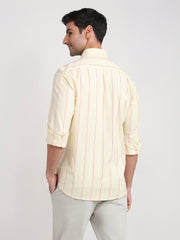 Color Plus Mens Casual Shirt F/S Cmss30661-Y4-91F Medium Yellow