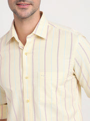 Color Plus Mens Casual Shirt F/S Cmss30661-Y4-91F Medium Yellow