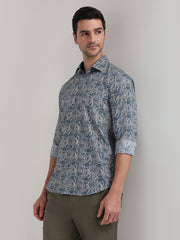 Color Plus Mens Casual Shirt F/S Cmss30704-B4-91F Medium Blue