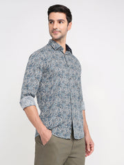 Color Plus Mens Casual Shirt F/S Cmss30704-B4-91F Medium Blue
