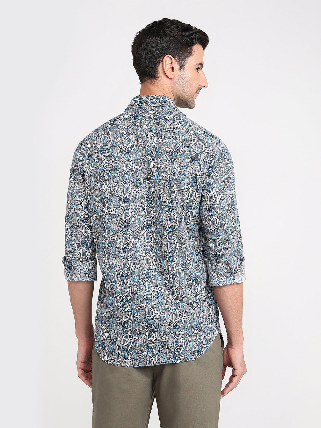 Color Plus Mens Casual Shirt F/S Cmss30704-B4-91F Medium Blue