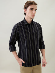 Color Plus Mens Casual Shirt F/S Cmss30714-K6-91F  Black