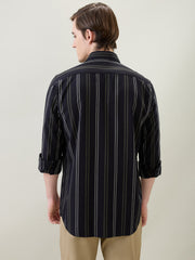 Color Plus Mens Casual Shirt F/S Cmss30714-K6-91F  Black