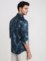 Color Plus Mens Casual Shirt F/S Cmss30723-B6-91F Dark Blue