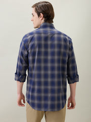 Color Plus Mens Casual Shirt F/S Cmss30743-B8-91F Dark Blue