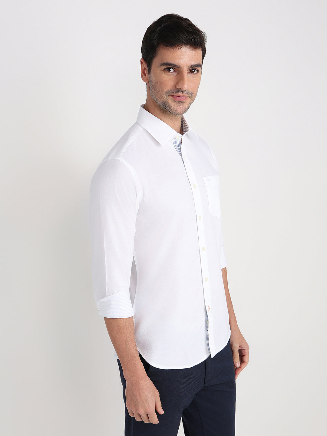 Color Plus Mens Casual Shirt F/S Cosq01237-W0-91F White