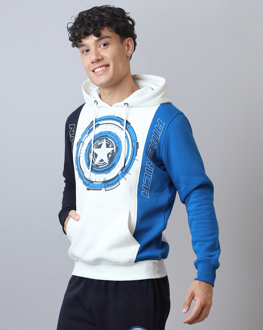 Captain America Printed Regular Fit Hoodie For Men