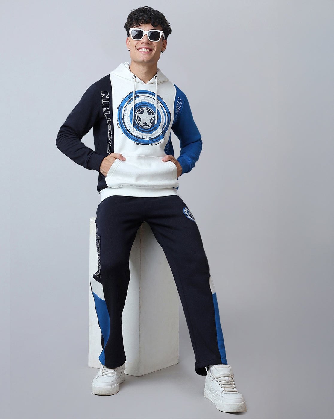 Captain America Printed Regular Fit Hoodie For Men