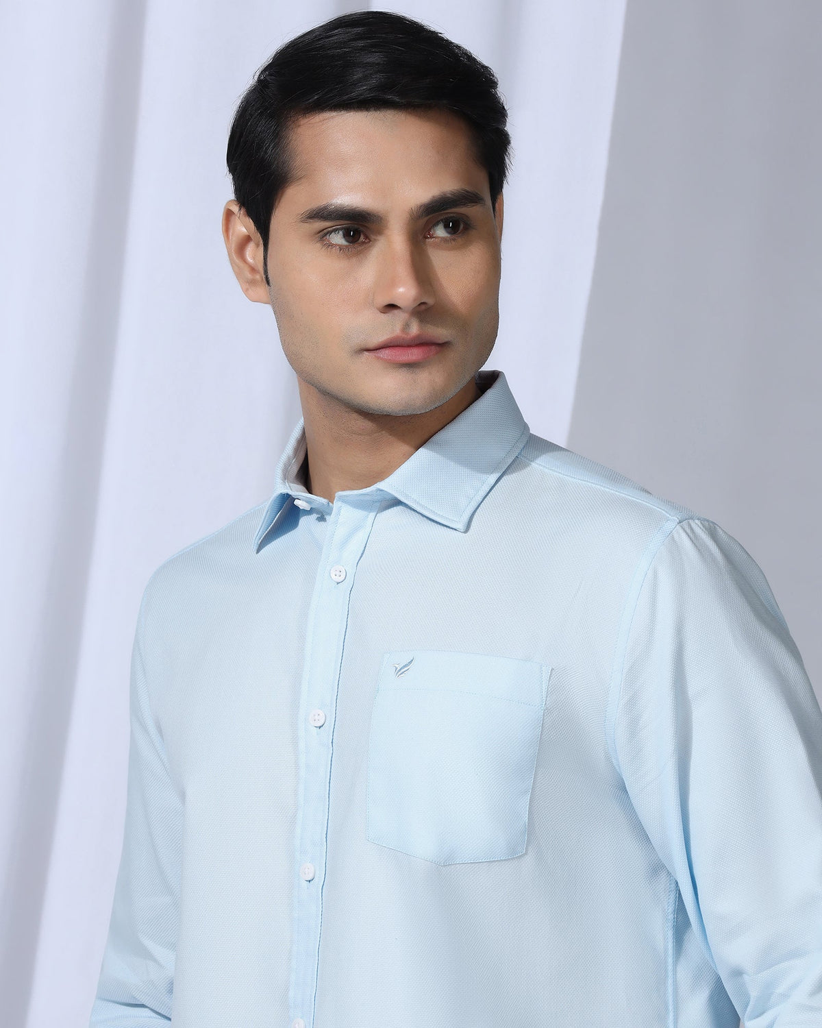Blackberry Mens Casual Shirt F/S Es-Um-Do-Caty Light Blue - Goyalsons ShopMax